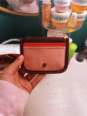 🤍lululemon athletica Pink, Red & Burgundy Card Pocket Wallet🤍